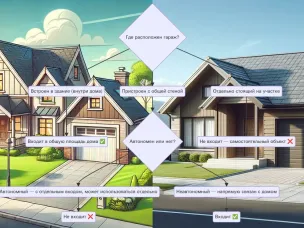 ключается ли площадь гаража в площадь жилого дома?